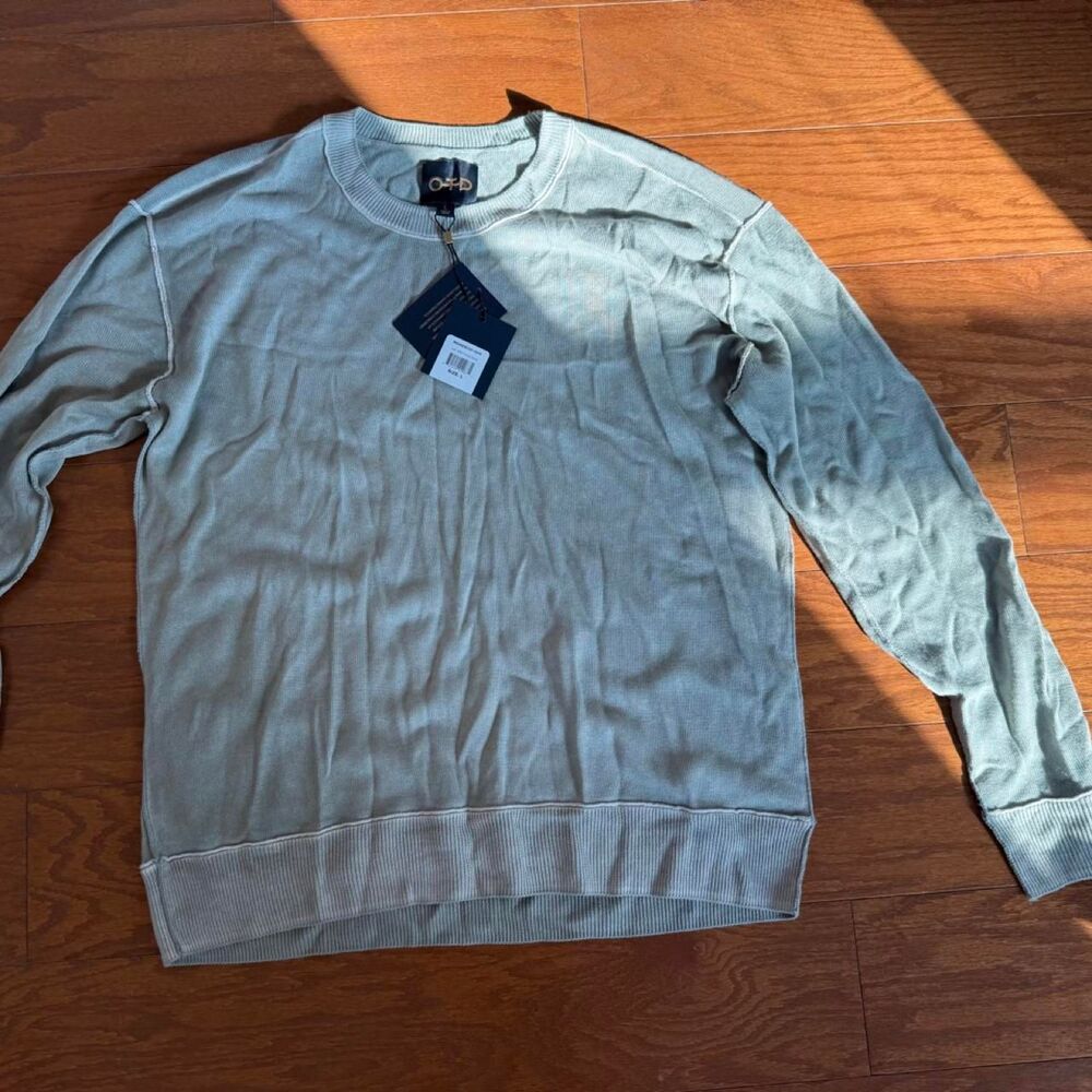 Unbranded Men's Grey and Green Jumper